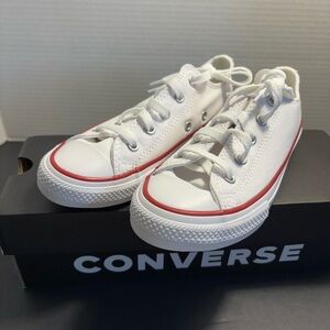 Converse Kids White and Red Sneakers